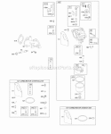 Carburetor Gaskets Diagram and Parts List for 196707-0148-01  Briggs and Stratton Engine